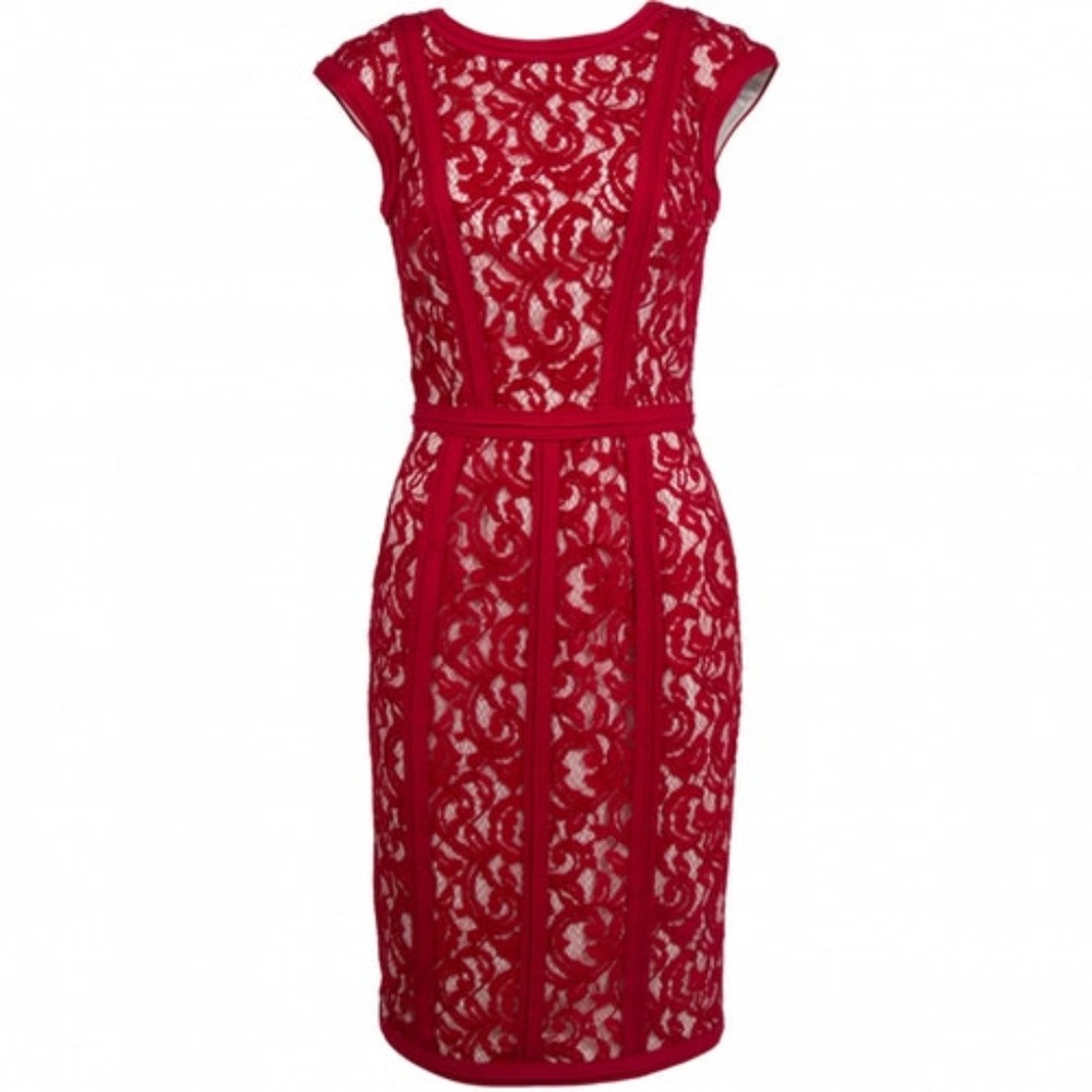 Tadashi Shoji Red Lace Dress